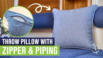 How to Make a Zippered Pillow with Piping