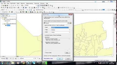 Criando Shapes de pontos a partir de planilha Excel usando ArcGis 10.1