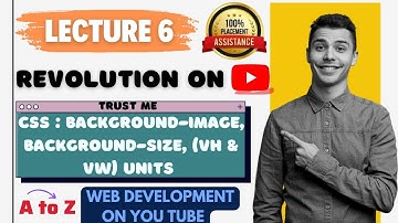 CSS : Background-Image , Background-Size , Vh & Vw | Complete web development course | #coding #html