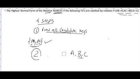 Finding Highest normal Form (Gate Question 1)
