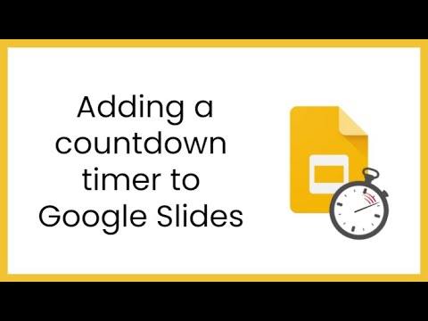 Adding a countdown to Google Slides YouTube