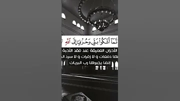 إنما اشكو بثي وحزني الى الله بصوت جميل 