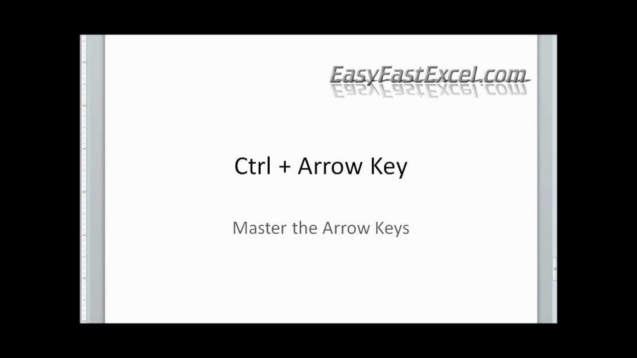 Keyboard Shortcuts Control Arrow Easy Fast Excel YouTube Keyboard Shortcuts Control Arrow Easy Fast Excel YouTube