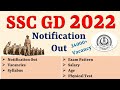SSC GD 2022-23 Notification out | SSC GD Online form start | SSC GD 2022 Full Details