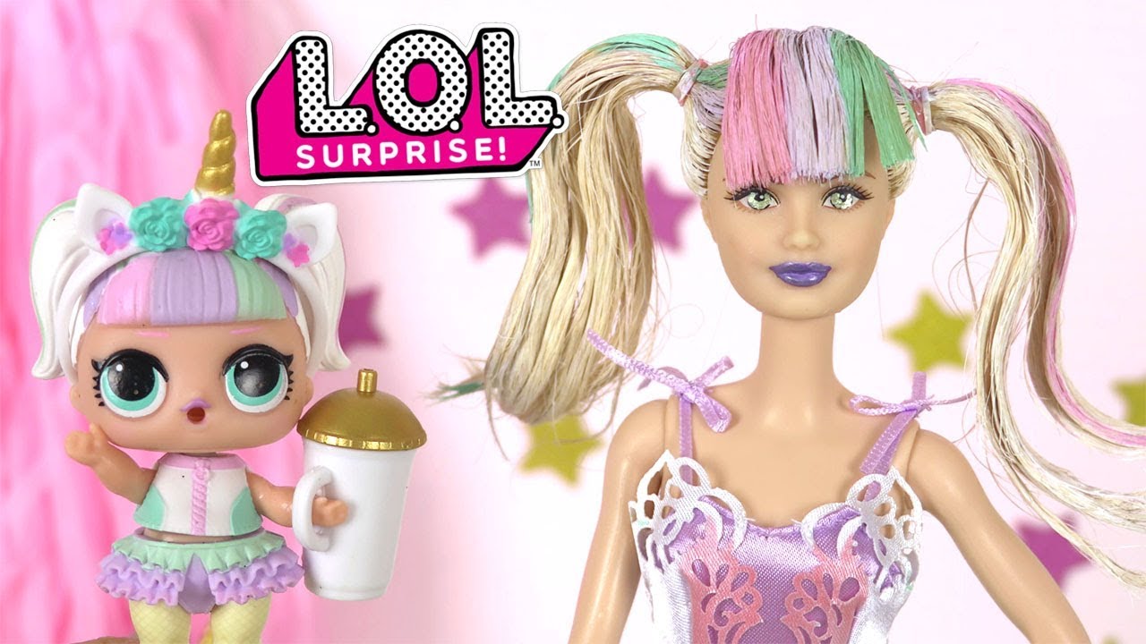 Barbie Unicorn LOL Surprise DIY Doll | Transformation en Poupée Barbie