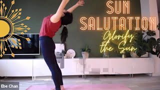 45 mins Morning Sun Salutation Flow | Yoga by Ebe