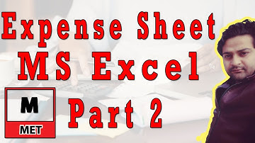 Petty Cash Management | Expense Sheet In Ms Excel 2013 - Part 2