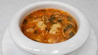 شوربة الششبرك الحمرا روووعه(Shishbarak soup)