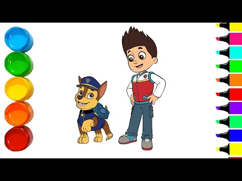 Paw drawing | how to draw paw patrol Ryder - MyHobbyClass.com - Learn Drawing, Painting and with and Craft