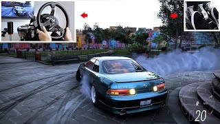 Forza Horizon 5 - Drifting Lexus SC300 at Night (w/900° Steering Wheel Setup)