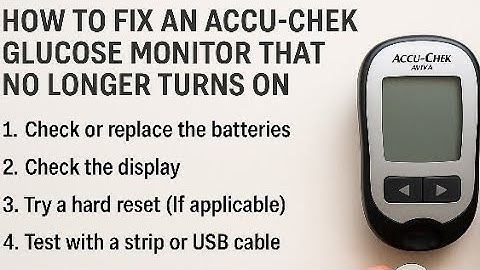 Fix Accu-Chek Glucose Monitor NOT Turning On (Aviva Performa Nano Instant S Insight Active Guide Me)