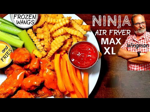 ninja-air-fryer-max-xl-buffalo-wings-&-fries-from-frozen-|-max-crisp-technology-demo-review-wingman