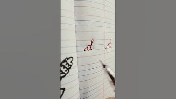 How To Write Cursive Small Letter D