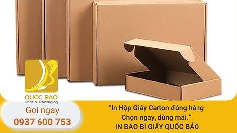 Sự an toàn và bảo vệ sản phẩm: Hộp giấy Carton từ In Bao Bì Quốc Bảo