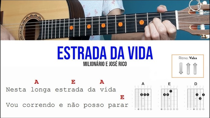 Milionário & José Rico - ESTRADA DA VIDA  Como tocar no Violão com cifra  simplificada 