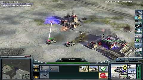 Command & Conquer  Generals Zero Hour USA Laser  vs GLA Stealth  1 VS 7