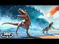 360 dinosaurs last day 1  asteroid and tsunami vr 360 4k ultra