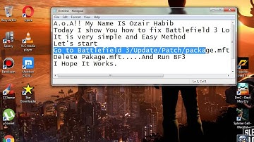 How to fix Battlefield 3 Loading screen Error