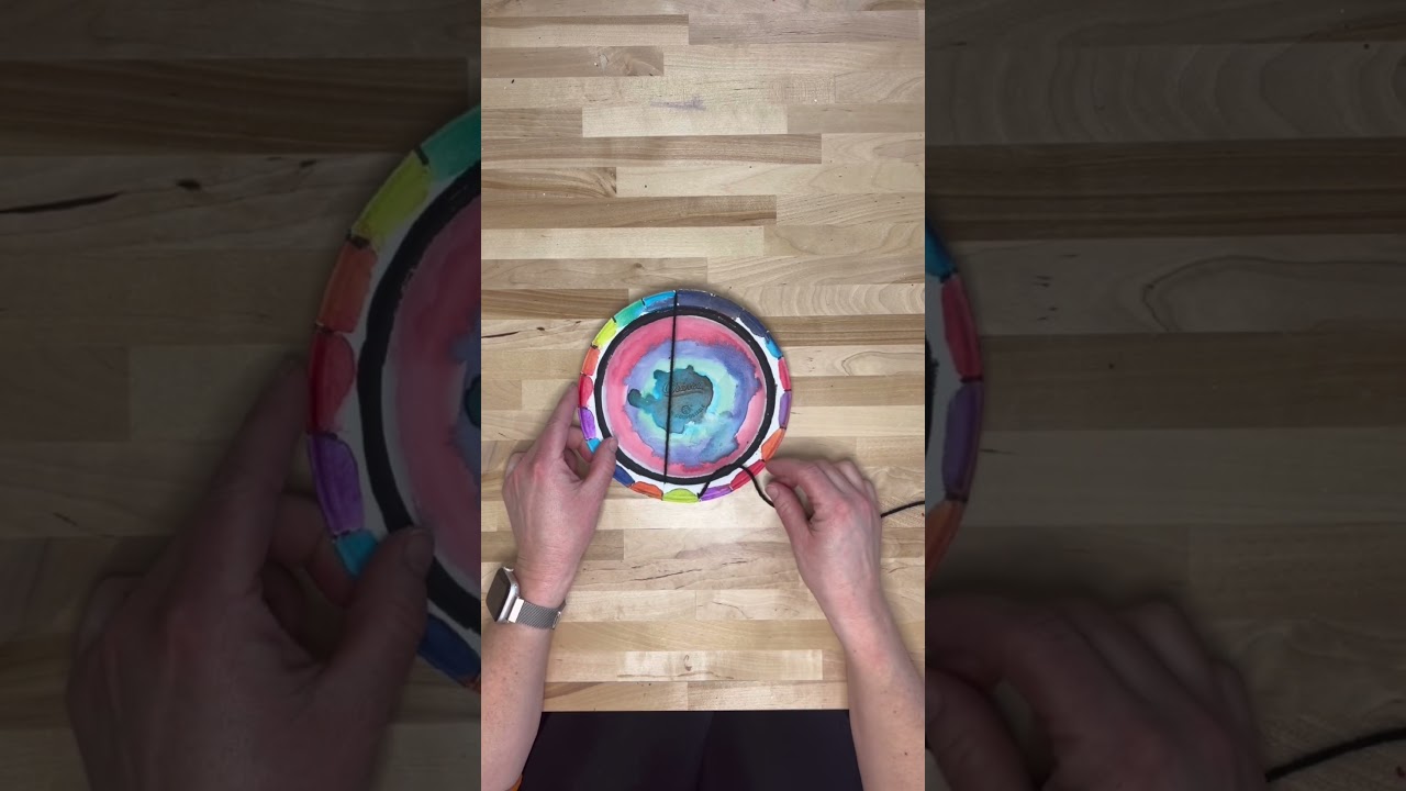 Paper Plate Weaving- setting up the loom