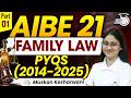 AIBE 21 | Family Law Important PYQs 2014-2025 | Part 1 | By Muskan Kesharwani Ma'am
