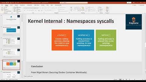 Coptane : Docker & Namespaces