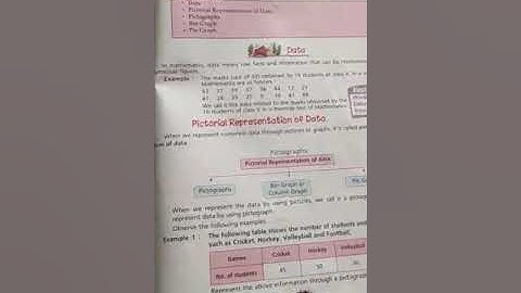 class 5th chapter 16 data handling introduction with exercise 16.1 Question नंबर 1 and 2