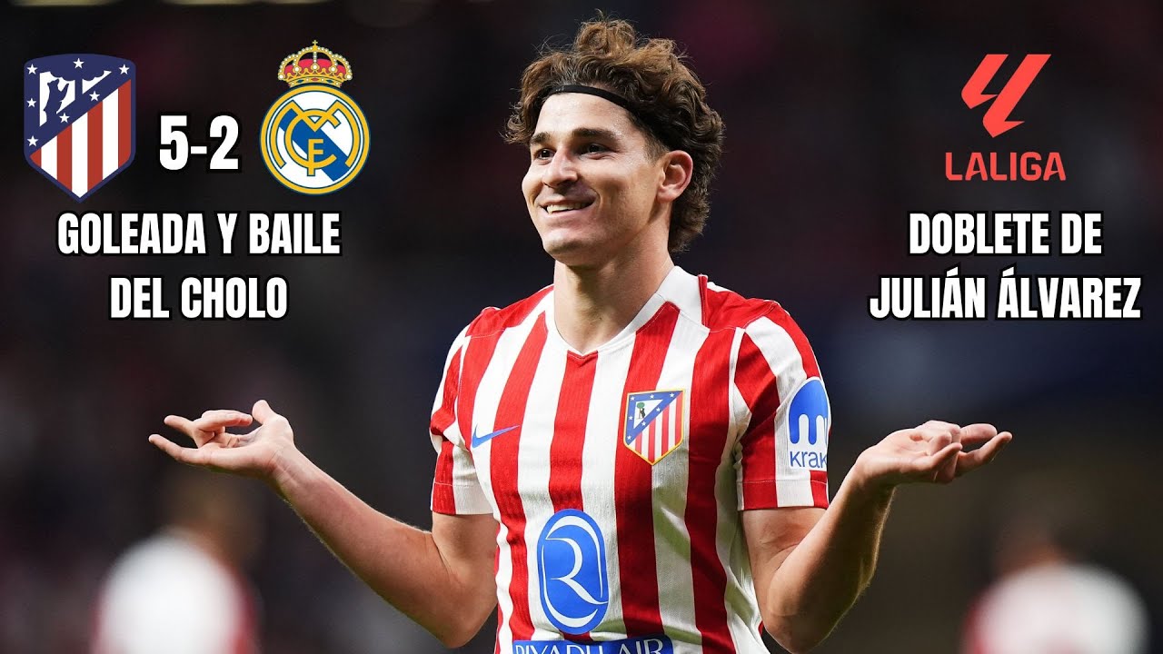 El ATLÉTICO GOLEA 5-2 al REAL MADRID. PRIMERA DERROTA DE XABI EN LIGA ...