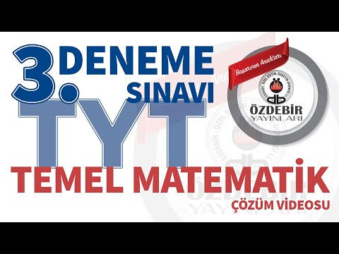 Ocak 2024 - YKS 3. Deneme Sınavı TYT MATEMATİK Çözüm Videoları