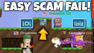 DUMBEST SCAMMER EVER EASY DROP GAME SCAM FAIL 2021 | Growtopia