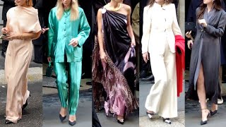 Giorgio Armani Milan Fashion Week 202425 Invited Guests Street Style 4k 60fp