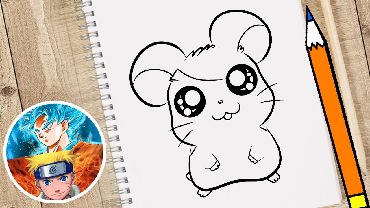 COMO DIBUJAR UN HAMSTER FÁCIL PASO A PASO - DIBUJOS KAWAII - YouTube