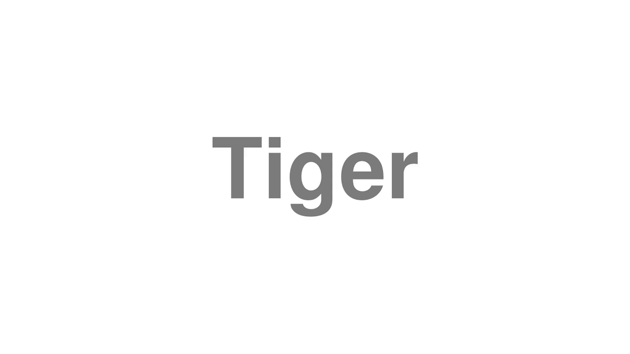 How to Pronounce "Tiger" - YouTube