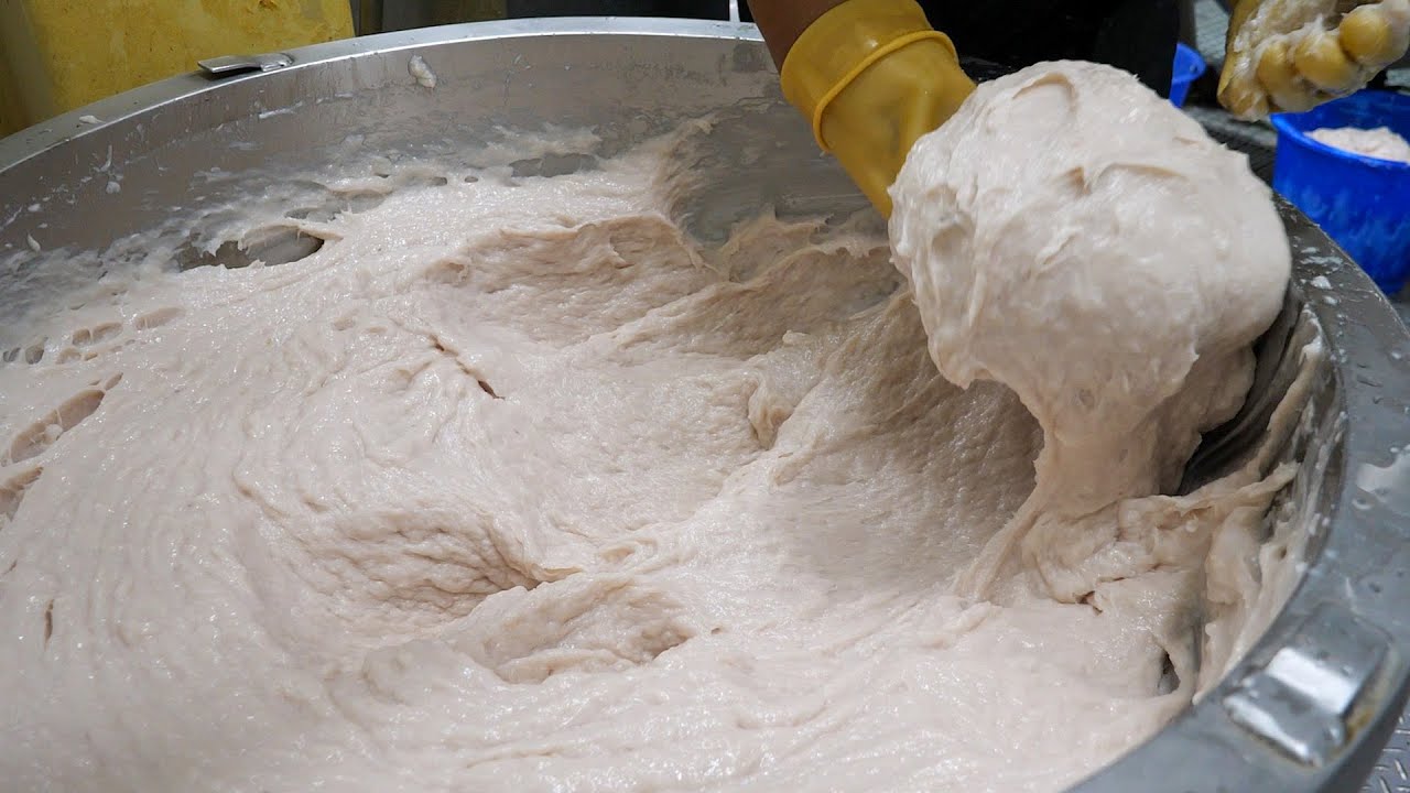 Рыбные шарики, жареный рыбный пирог - тайваньская продовольственная фабрика