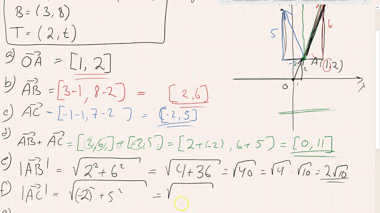 Vektorer - R1 repetisjon