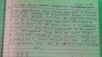 unsteady flow in pipe numerical first type  #hydraulic #pou#tu#ioe #bce#4thsem