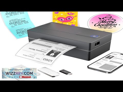 Bluetooth Thermal Shipping Label Printer: 4x6 Wireless Mini Clear Label Maker