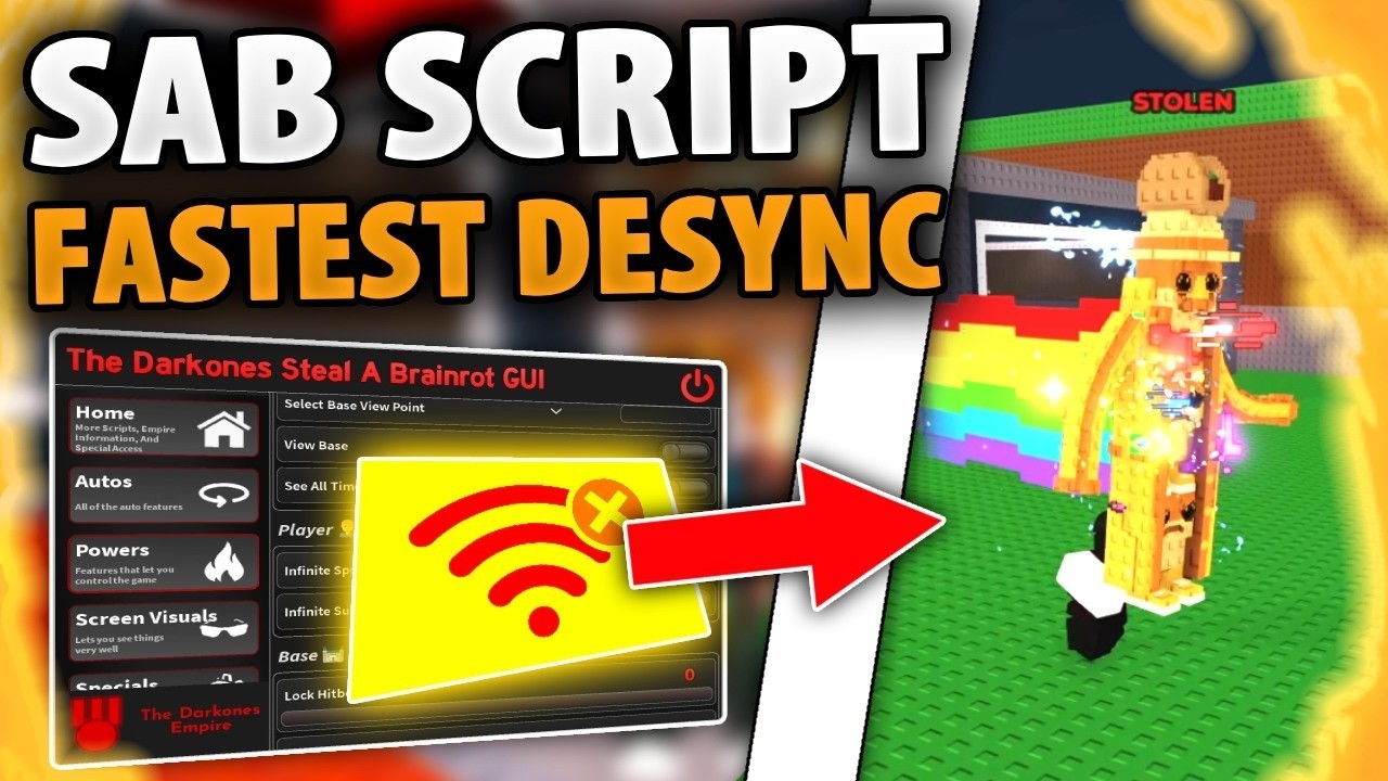 ＊NEW＊ Steal A Brainrot Script With DESYNC, STEAL BEST BRAINROTS KEYLESS ...