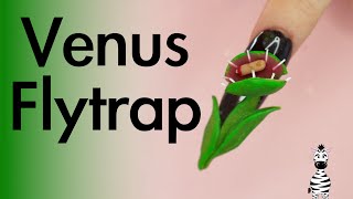 OPENING Venus Flytrap with WHAT?! Inside | 3D Acrylic Nail Art Tutorial | Halloween 2023