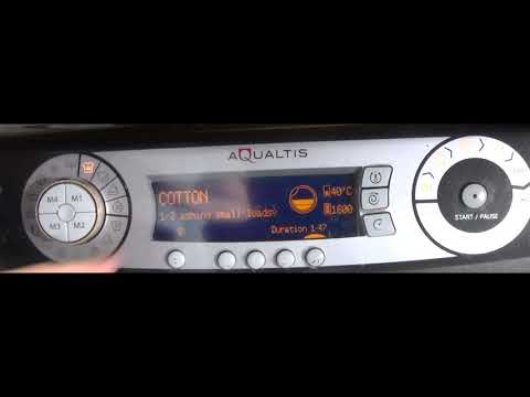 Hotpoint AQualtis AQGD169S : all programs and options with info button read outs.
