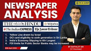 Newspaper Analysis for UPSC and APSC | 20th April 2026 | APSC and UPSC Exam Preparation | SPM IAS