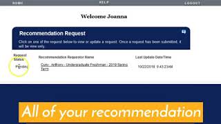 Recommendation Center  How to upload a letter of recommendation