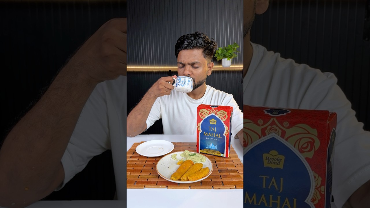 Bannana bajji with Chai ASMR  😋 #shorts #tajmahal
