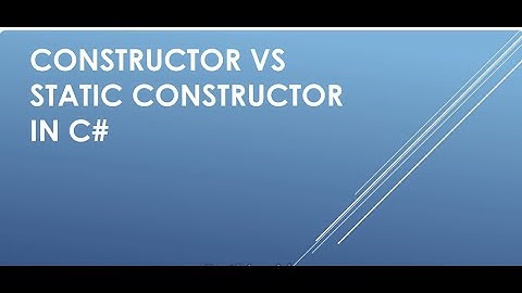 C# Interview Questions and Answers | Constructor vs Static Constructor in C# | C# Important Question