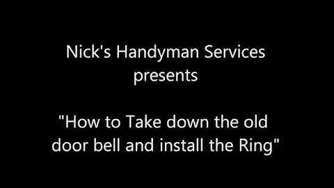Removing the old doorbell button and installing the Ring