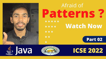 Patterns in Java How to print Patterns in Java ICSE COMPUTER Class X 2022 by Prateik Sharma