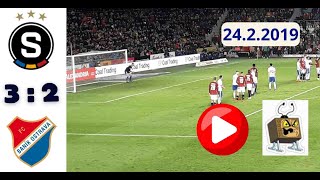 AC Sparta Praha - FC Baník 3:2 (1:1) - 24.2.2019 - krásný gól D.M. Karlssona