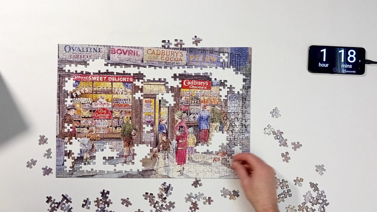 #99 The Corner Shop Puzzle Time Lapse, Gibsons 500 piece. - YouTube