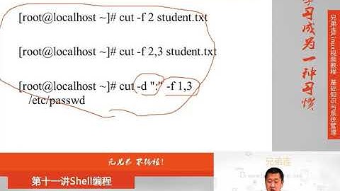 最牛Linux视频教程：兄弟连Linux教程 11-2-1 Shell编程 字符截取命令 cut命令