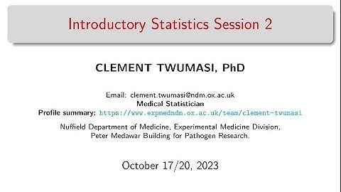 Introductory Statistics Session 2 (Part B): Survival Analysis and Multi-State Markov Modeling.