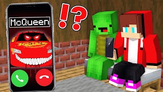 Why SCARY MCQUEEN.EXE Call at Night in Minecraft?  Super Maizen